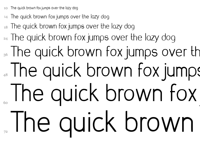 Lumnia font waterfall